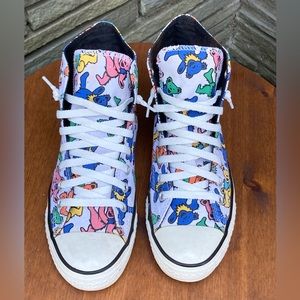 Converse X Grateful Dead High Dancing Bears White